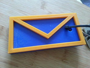 letter keychain mailbox key pinshape 3d-design 3d print model - Mito3D