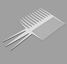perfect comb pinshape protonik 3in1 hair 3d print model - Mito3D