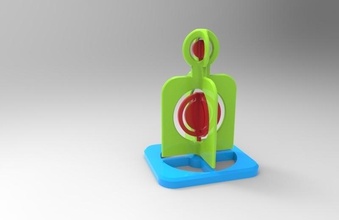 bb pellet rotating target pinshape 3d-design 3d print model - Mito3D