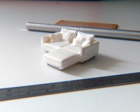 facile stampa forma divano pinshape easy to print in miniatura diorama casa delle bambole modellino scala 3d print model - Mito3D