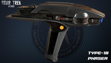 star trek tipo 1b phaser pinshape estrella cosplays props puntales pistola 3d print model - Mito3D