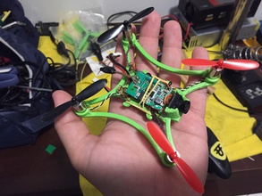micro fpv quadcopter frame pinshape hubsan x4 drone racing 3d print model - Mito3D