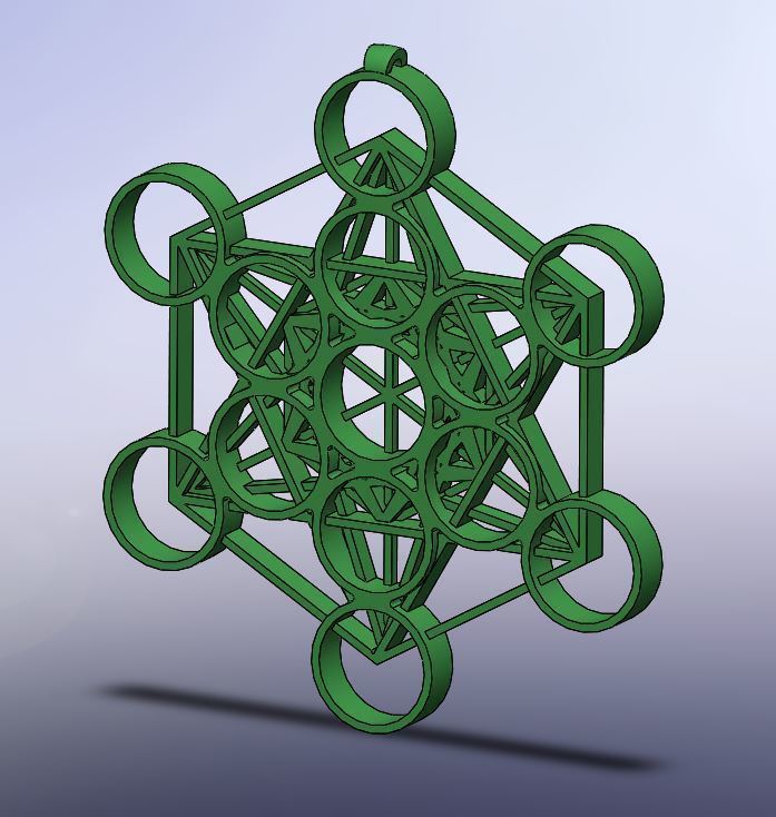 cubo metatrón mini pinshape geométricas matemáticas art sagrada geometría 3D print model - Mito3D