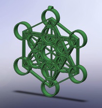 metatron'un küpü mini pinshape geometrik matematik sanat kutsal geometri 3d print model - Mito3D