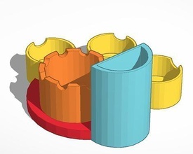 pawnter - painter's vase brush holder pinshape 3d-design 3d print model - Mito3D