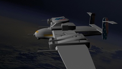 super titan bombardiere pesante pinshape bomber fantascienza disegno 3d 3d print model - Mito3D