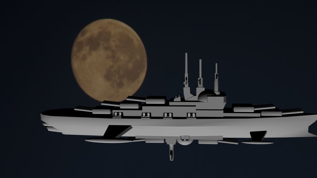 hms hood marinha real orbital pinshape ficção científica britânico 3d design 3D print model - Mito3D