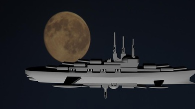 hms hood marinha real orbital pinshape ficção científica britânico 3d design 3d print model - Mito3D