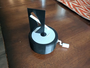 poste recto curvo agujero ilusión pinshape 3d print model - Mito3D