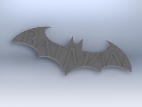 batman arkham city logotipo v1 pinshape 3d print model - Mito3D