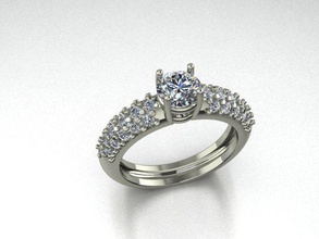 soliter ring pinshape diamond 3d print model - Mito3D