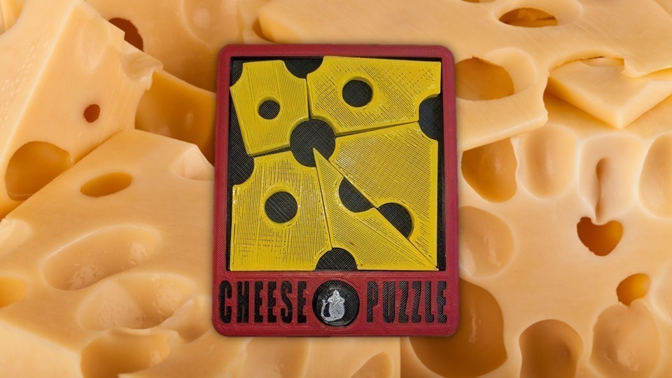 cheese puzzle pinshape 3d-design 3D print model - Mito3D