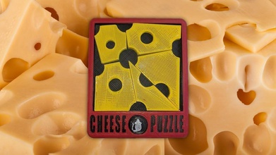fromage puzzle pinshape Conception 3d 3d print model - Mito3D