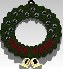 christmas wreath ornament add pinshape 3d-design 3d print model - Mito3D