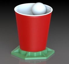 Bier pong Basis pinshape 3d design 3d print model - Mito3D