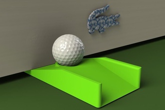 golfista doorstop ajuda colocar pinshape 3d design 3d print model - Mito3D