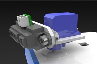 sharp ir sensor servo bracket pinshape 3d-design 3d print model - Mito3D