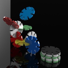 lockable poker chips pinshape 3d-design 3d print model - Mito3D