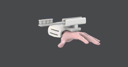 brehand mano herramienta ayuda personas discapacidad pinshape invalidez modelo adaptadores brazo prótesis cuchara tenedor horquilla titular lápiz cepillo dientes prototipo ayudante llegar 3d diseño reto 18 años 3d print model - Mito3D