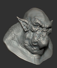 orc bust pinshape lord-of-the-rings 3d print model - Mito3D