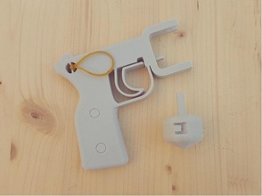 3d girar pistola pinshape diversión spinning arma fuego 3d print model - Mito3D