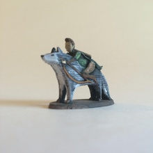 fonkin halfling pinshape mdn miniature rider dragons donjons 3d print model - Mito3D