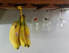 Bananen Aufhänger Glas Wein stemware rack pinshape 3d design 3d print model - Mito3D