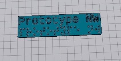 prototype nw braille label pinshape 3d-design 3d print model - Mito3D