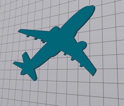 airplane jet pinshape 3d-design 3d print model - Mito3D