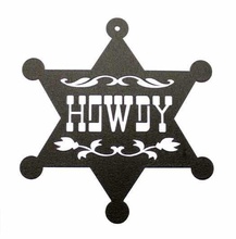 toy sheriff badge - howdy pinshape 3d-design 3d print model - Mito3D