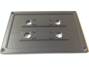 4 switch plate pinshape 3d-design 3d print model - Mito3D