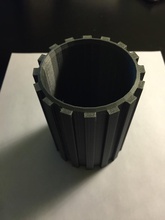 gear shaped writing utensil cup pinshape 3d-design 3d print model - Mito3D