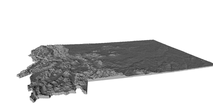 3d topo - montana pinshape elevation maps map mapping topography usgs 3d print model - Mito3D