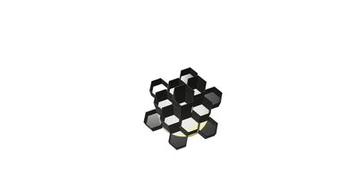 hive complex pinshape modern design honeycomb 3d print model - Mito3D
