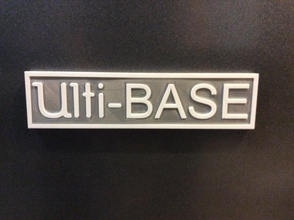 ulti-base 2 pinshape ultibase name-plate 3d print model - Mito3D