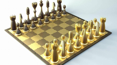 rayé conseil d'échecs imprimable pinshape échecs jeu 3d print model - Mito3D