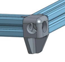 corner joint foot 20x20mm extrusions pinshape 3d-design 3d print model - Mito3D
