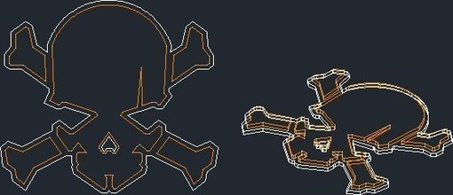 skull cross bones nike hypervenom logotipo pinshape 3d design 3d print model - Mito3D