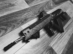 ak long tactical hand guard pinshape gun-handle 3d print model - Mito3D