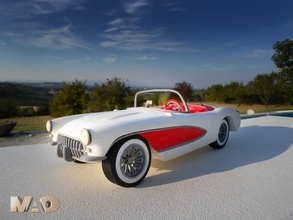 57 chevy corvette pinshape -toy-car car 3d print model - Mito3D