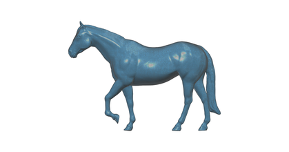 passeggiate cavallo pinshape figurina i giocattoli cavalli piedi 3d print model - Mito3D
