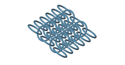 cotta maglia pinshape mesh loop anelli anello catena mail 3d print model - Mito3D