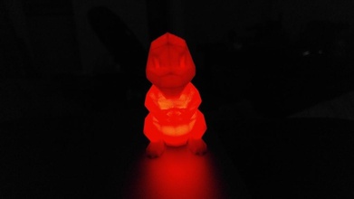 low poly charmander lampe pinshape Conception 3d 3d print model - Mito3D