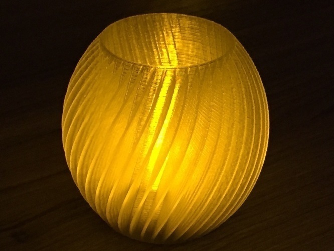spiral çay mum pinshape hediye dekorasyon mumluklar 3D print model - Mito3D