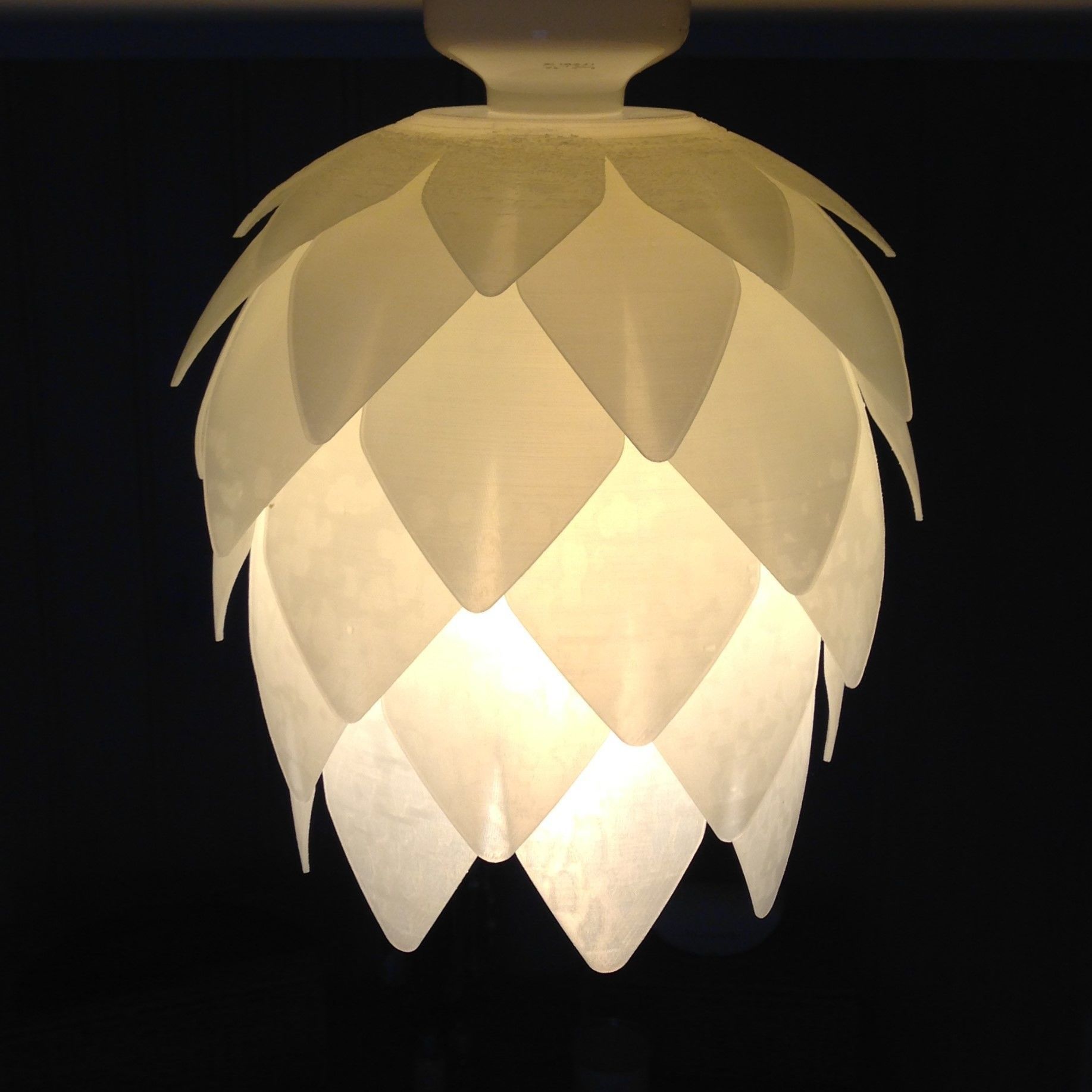 pine cone lampshade pinshape designer lighting light shade 3D print model - Mito3D