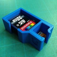 sd cards container pinshape storage memory office sd-cards 3d print model - Mito3D