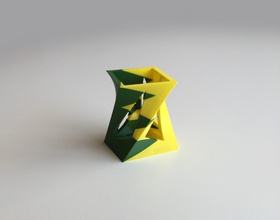 twisted box vaso doppia estrusione colore 2 pinshape time laps Stampa 3d stampa materiale ugello 3d print model - Mito3D