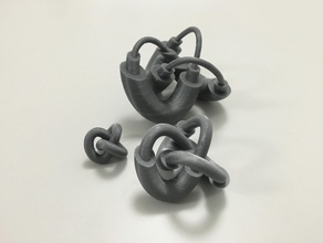 modified torus knot pinshape 3d print model - Mito3D