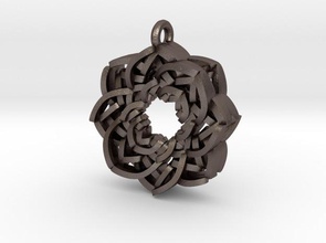 layered flower necklace pendant pinshape music-merch-design-contest-walla 3d print model - Mito3D