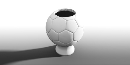 pallone calcio archiviazione pinshape camera letto 3d print model - Mito3D